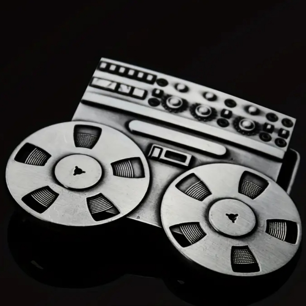 New film reel to reel player machine belt buckle
